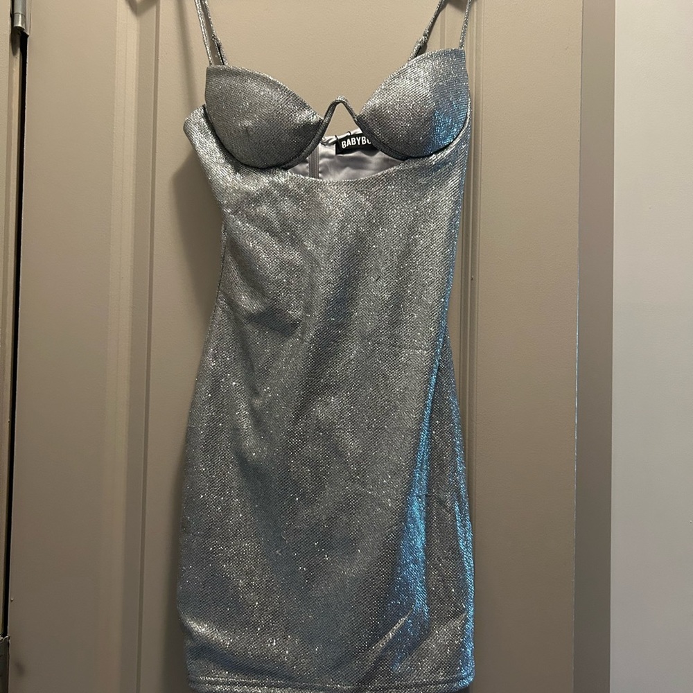 Silver Mini Dress